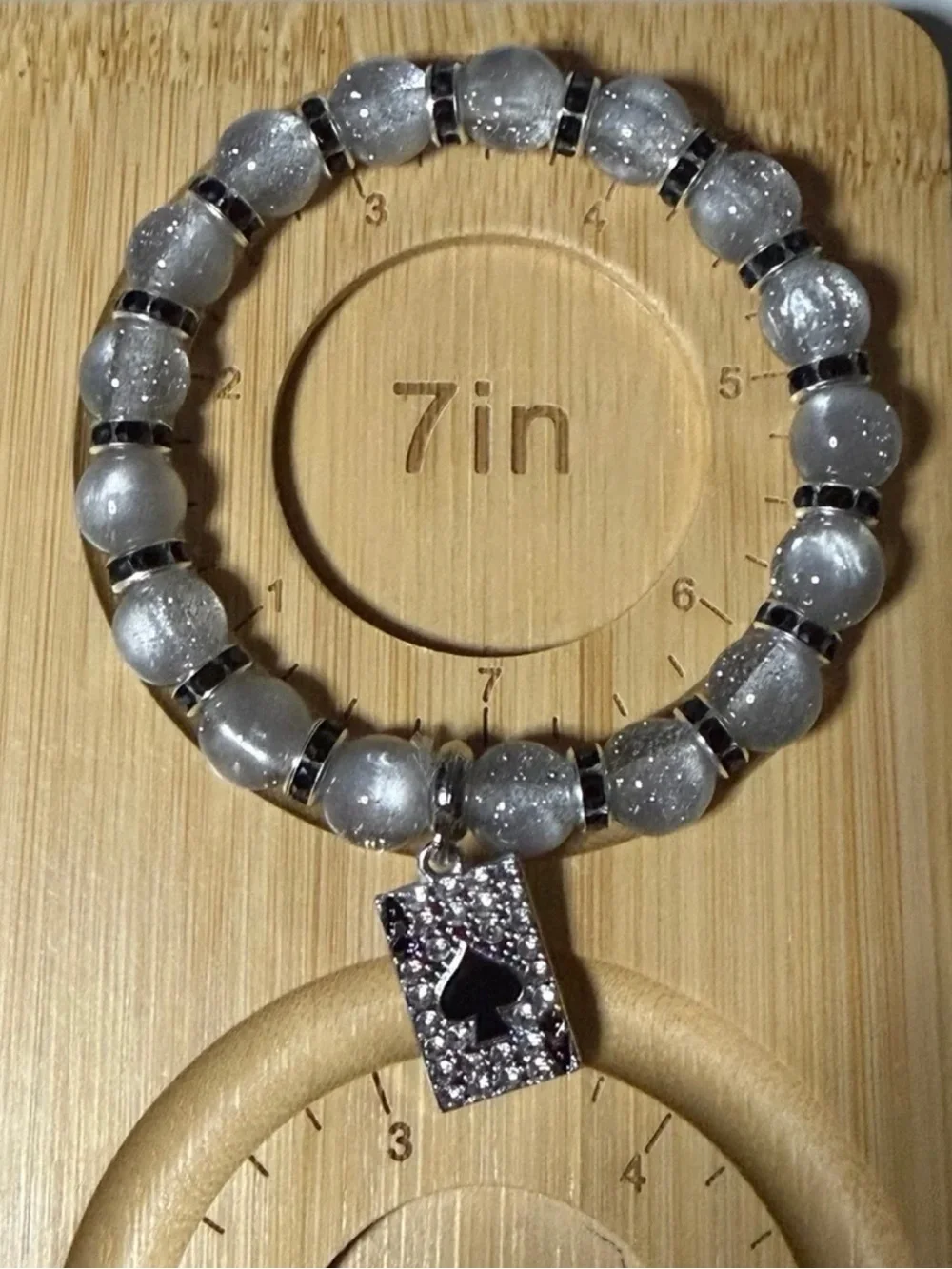 Sparkle Beaded Black & silver Pen and Bracelet Set